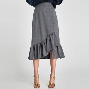 Zara Midi Skirt Plaid Wrap
